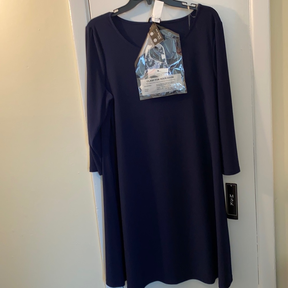 Navy blue dress w/ matching mask!!
